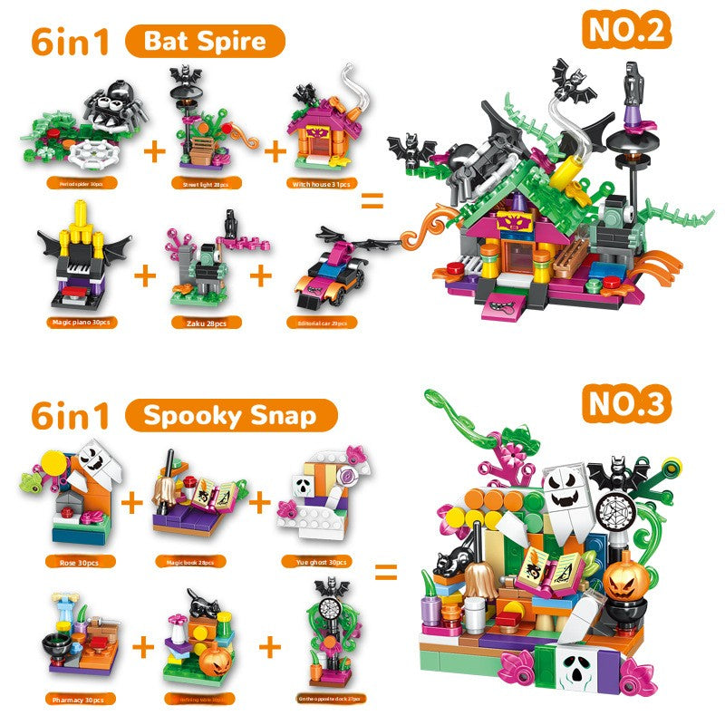 Halloween Pumpkin Haunted House DIY Building Blocks