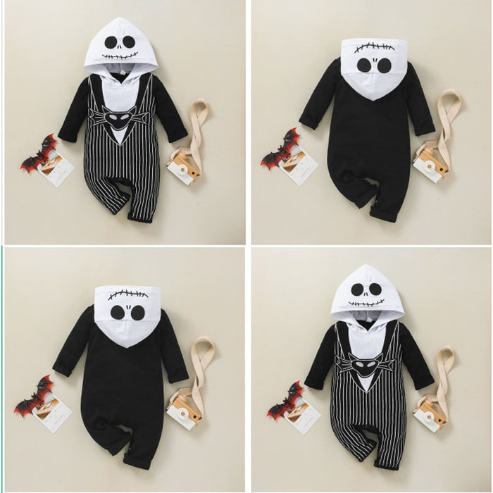 Baby Halloween Skeleton Hooded Jumpsuit