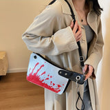 Women's Halloween-Themed PU Clutch Bag