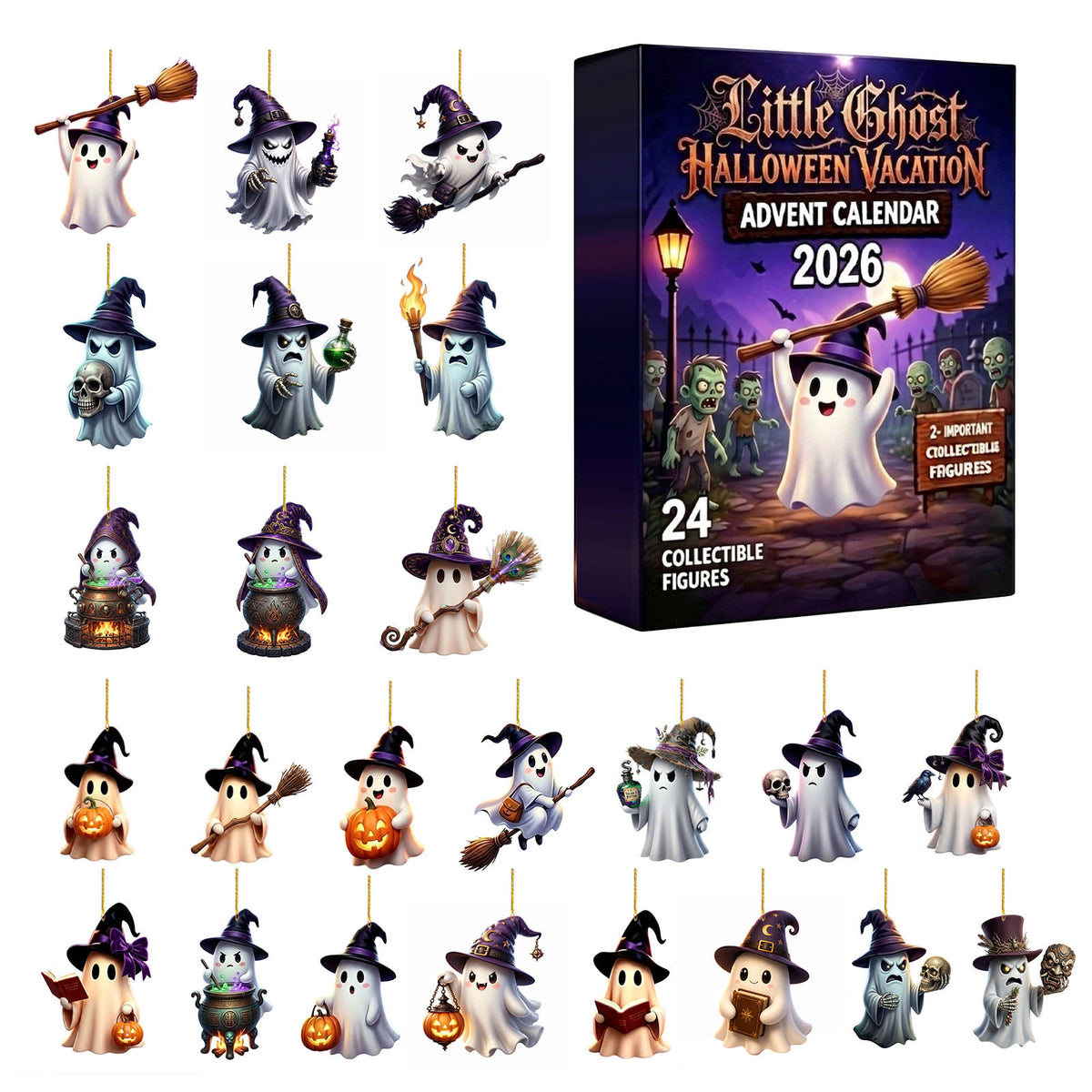 Halloween Ghost Advent Calendar - Acrylic