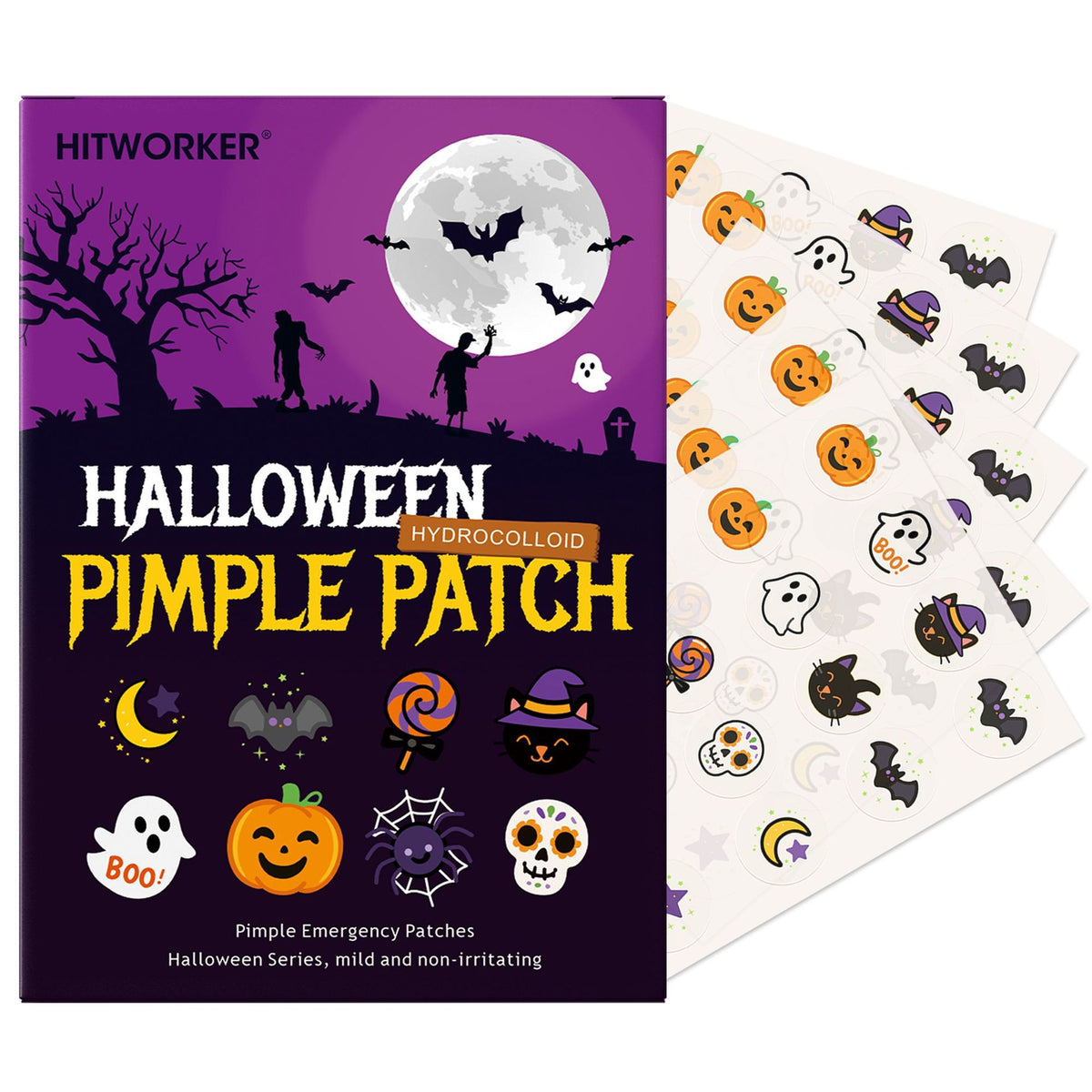 Halloween Makeup Pimple Stickers