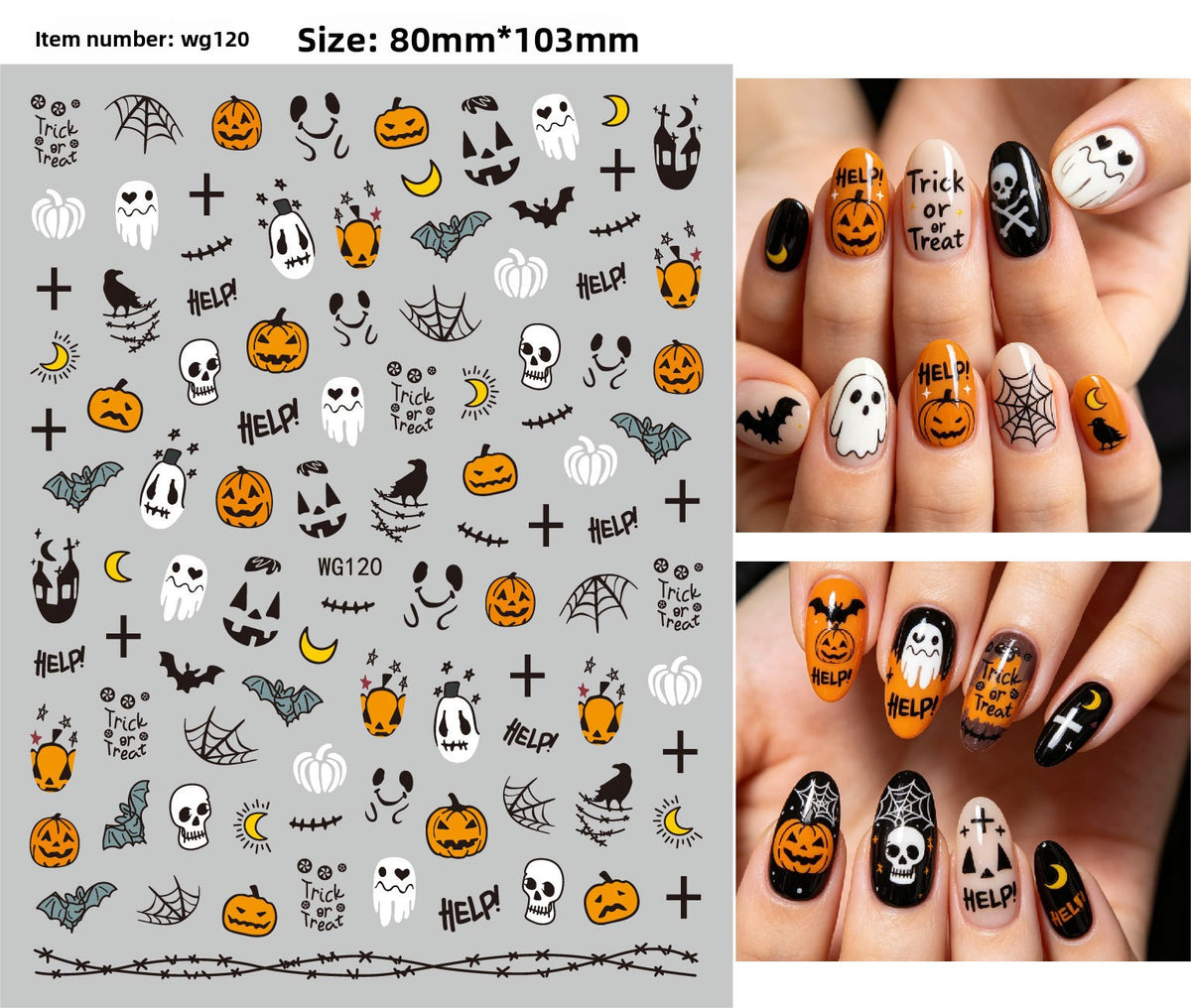 Halloween Nail Stickers - Vinyl