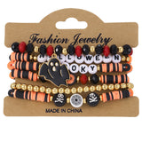 Halloween Pumpkin and Skull Bracelet