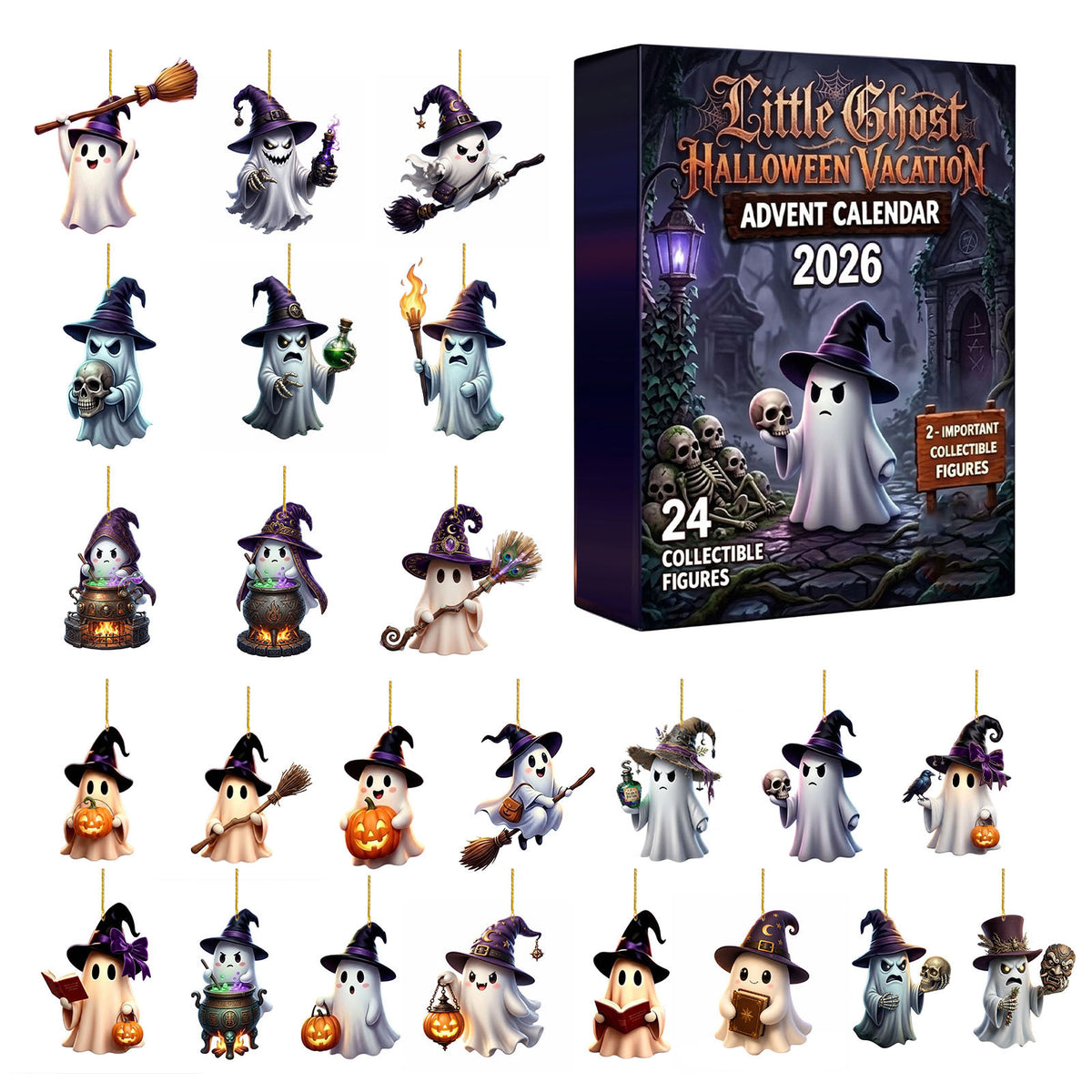Halloween Ghost Advent Calendar - Acrylic