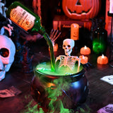 Halloween Flame-Effect Witch Cauldron - Plastic