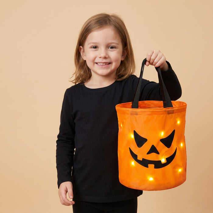 Halloween LED Pumpkin Candy Bucket