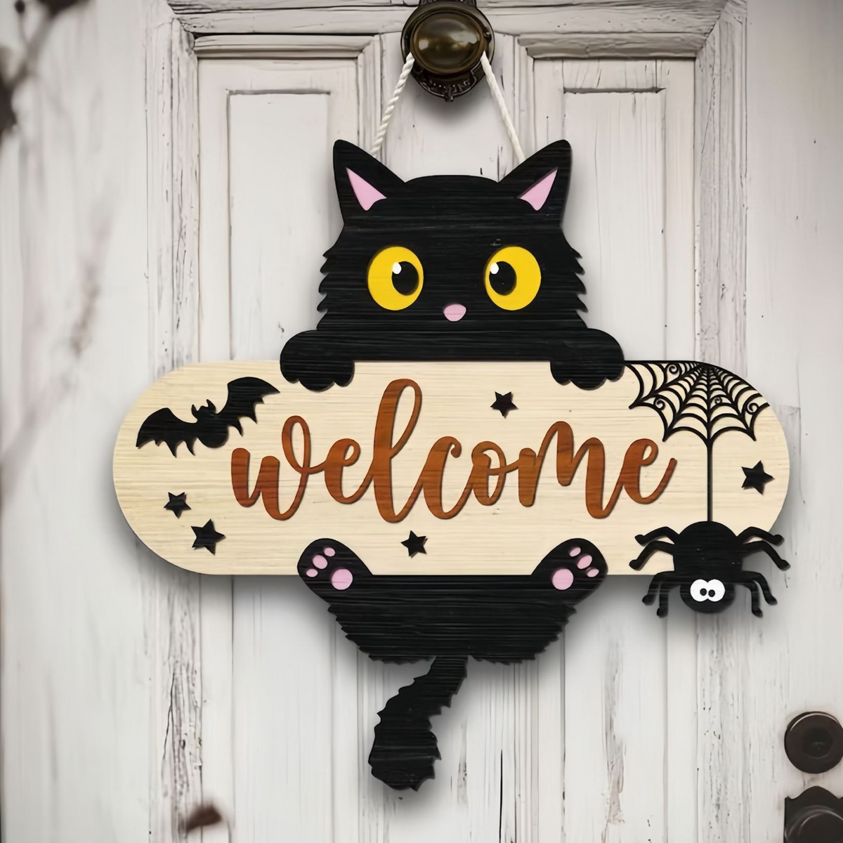Halloween Boxwood Wall and Door Sign