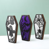 Halloween Bat and Ghost Wooden Decorations - Boxwood