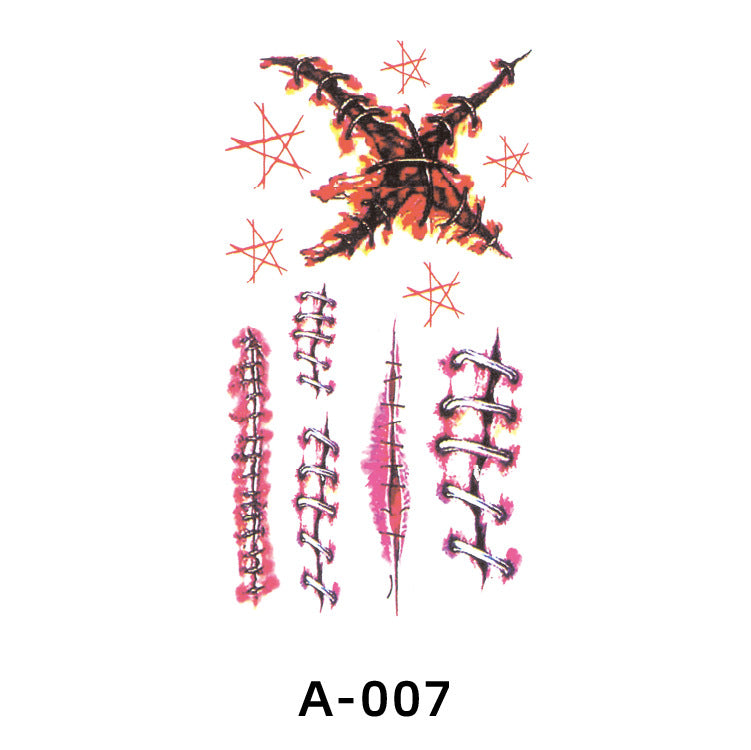 Halloween Fake Scar Tattoo Stickers