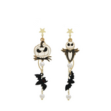 Gothic Halloween Pumpkin Ghost Earrings