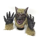 Halloween Wolf Costume Mask and Glove Accessories - Latex