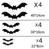 LED Light Up Bat Wall Stickers Halloween Decorations - Felt