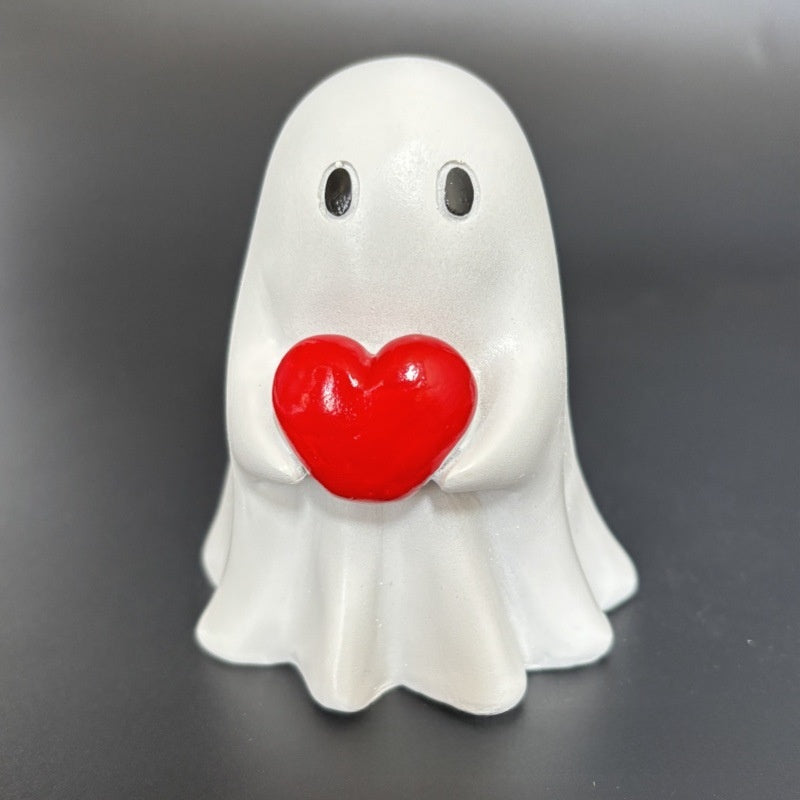 Halloween White Ghost Resin Ornament