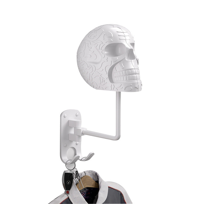 Halloween Metal Skull Helmet Holder Wall-Mounted Hat Rack