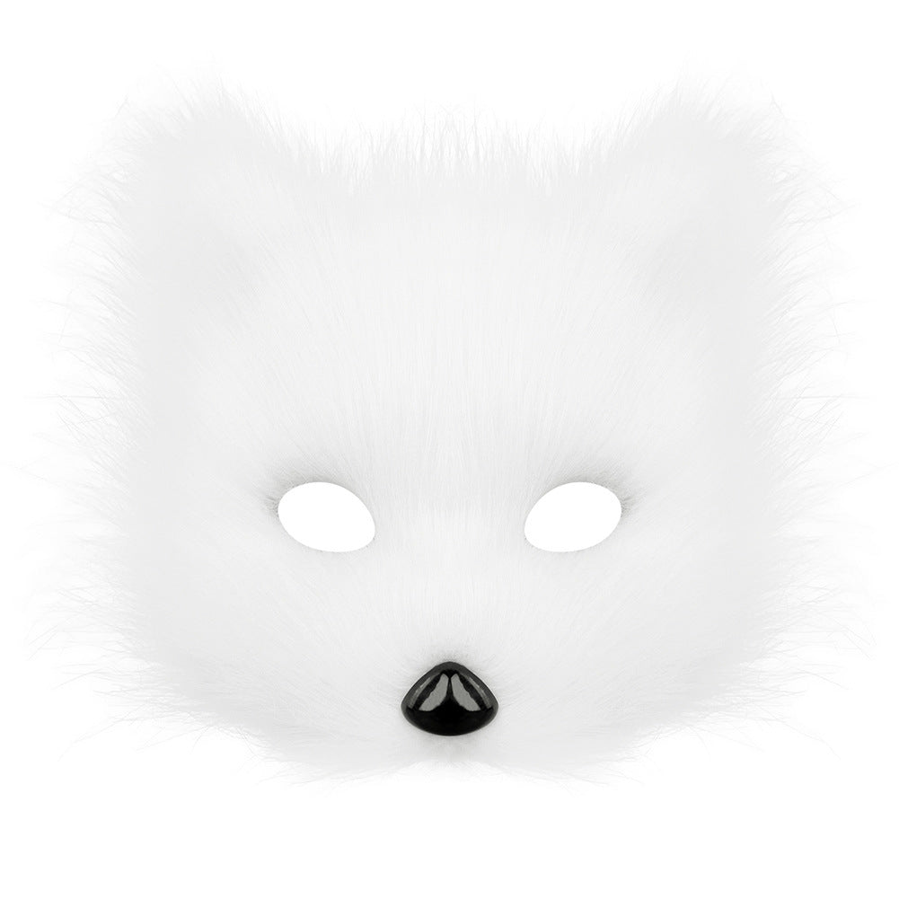 Halloween Plush Animal Cosplay Mask, Gloves and Tail Accessories