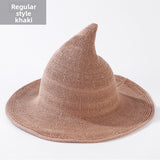 Halloween Knitted Witch Hat - Foldable Pointed Costume Hat
