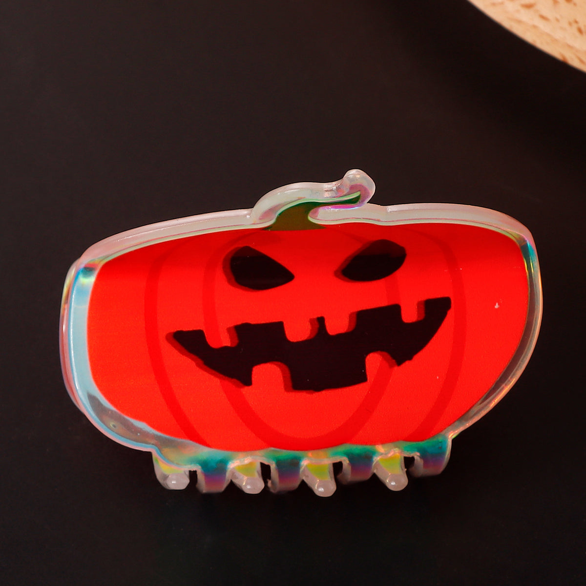 Halloween Pumpkin Ghost Hair Clip - PVC