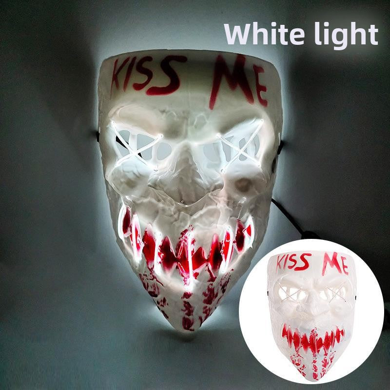 LED Glowing Mask for Halloween Masquerade - PVC