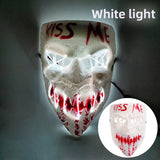 LED Glowing Mask for Halloween Masquerade - PVC