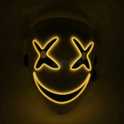 LED Glowing Anime Mask for Halloween Cosplay - Plastic