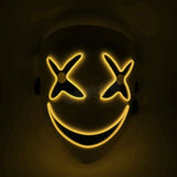 LED Glowing Anime Mask for Halloween Cosplay - Plastic