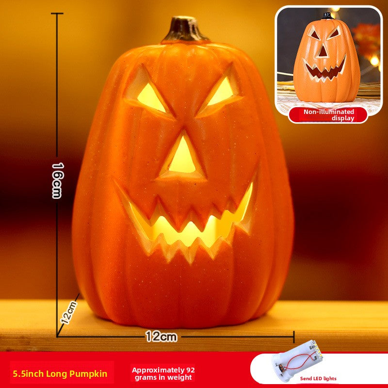 Halloween Light-Up Pumpkin Lantern - Plastic