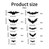 Halloween Flashing LED Bat Wall Stickers - PVC