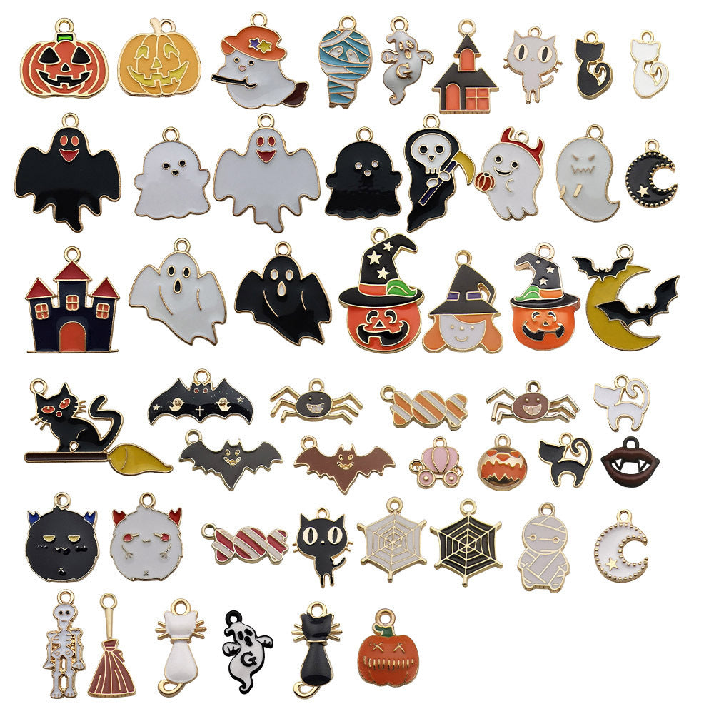 Halloween Enamel Jewelry Pendants - Alloy DIY Charms