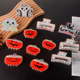 Halloween Pumpkin Ghost Hair Clip - PVC