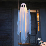 Halloween Large Hanging Swing Ghost with Lights