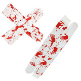 Halloween Skeleton Print Gloves and Hosiery