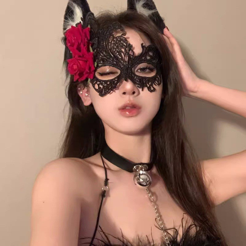 Halloween Anime Half-Face Mask - Plastic