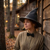 Halloween Knitted Witch Hat - Foldable Pointed Costume Hat