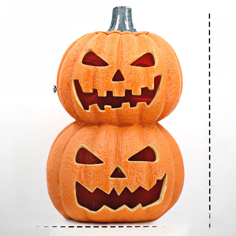 LED Halloween Pumpkin Lantern with Multiple Designs - Plastic