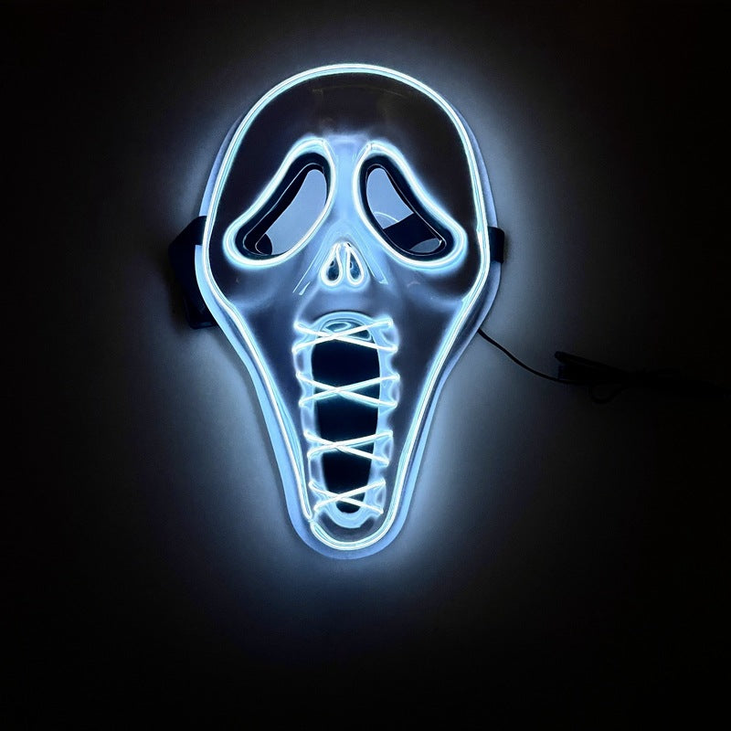 LED Glow Horror Scream Mask for Halloween - Plastic