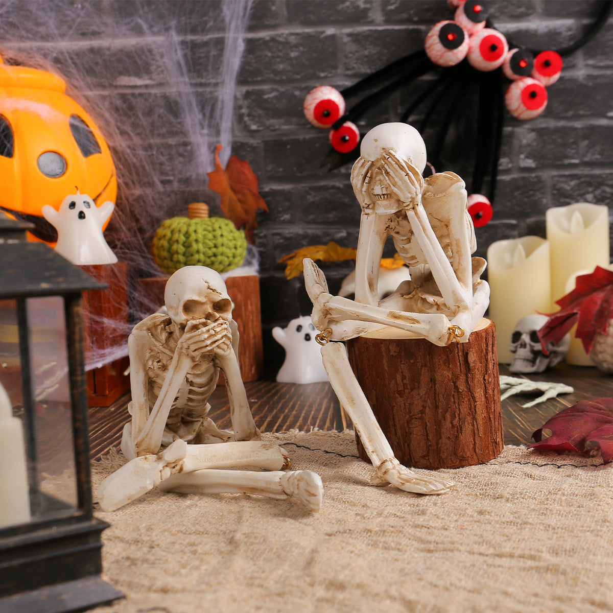 Halloween Resin Skull Figurines