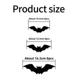 Halloween 3D Spider and Bat LED Wall Stickers - PVC