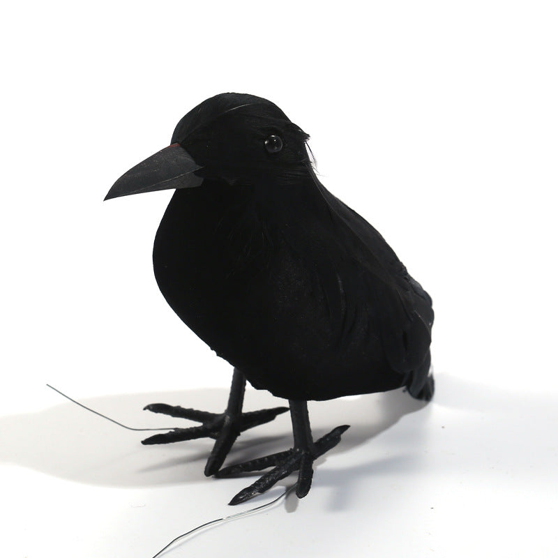 Halloween Black Crow Feather Decoration