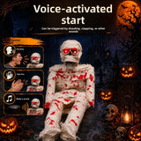 Halloween Sound-Activated Sitting Corpse Prop