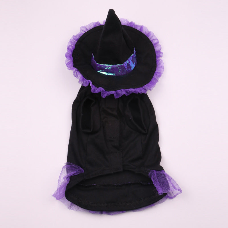 Wizard Pet Costume Halloween Dog Cat Outfit - Polyester
