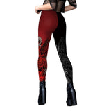 Halloween Skull Print Yoga Pants