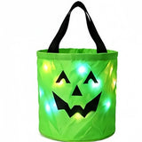 Halloween LED Pumpkin Candy Bucket - Metal