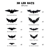 Halloween LED Glow Bat Wall Stickers
