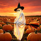 Flying Broom Ghost Halloween Decoration