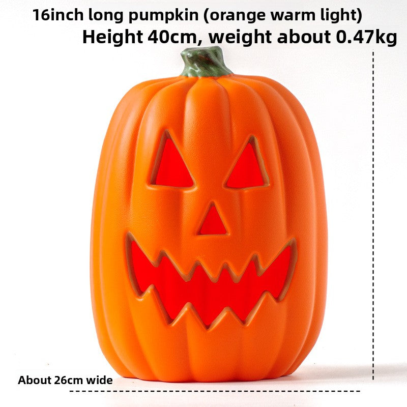 LED Halloween Pumpkin Lantern with Multiple Designs - Plastic