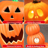 Halloween Light-Up Pumpkin Lantern - Plastic
