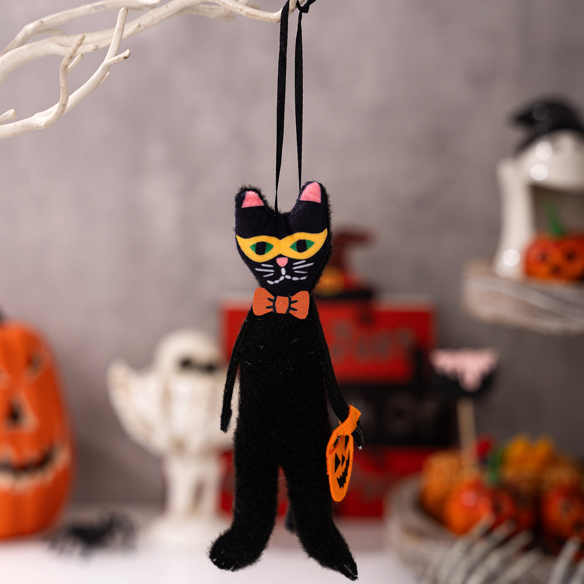 Halloween Hanging Decorations - Pumpkin, Cat, Ghost and Skull - Polyester