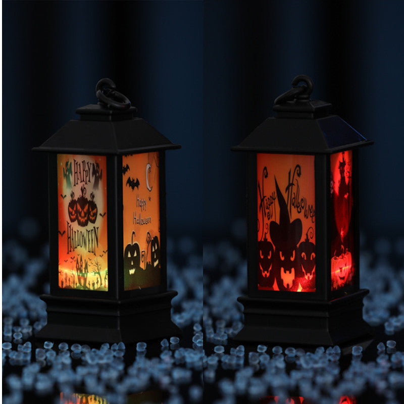 Halloween Glowing Oil-Style Lantern - Plastic