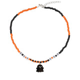 Handmade Halloween Ghost Pumpkin Pendant Necklace