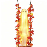 LED Illuminated Halloween Ghost Hanging Decoration - Fabric